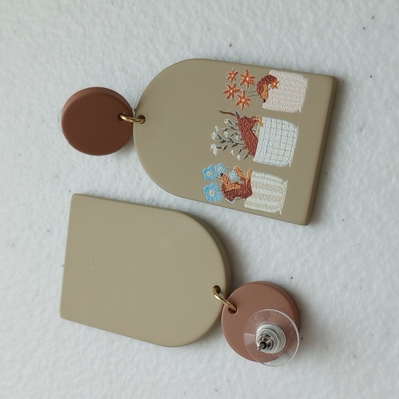 Polymer Clay Earrings With Dog Design - Picture 5 of 9